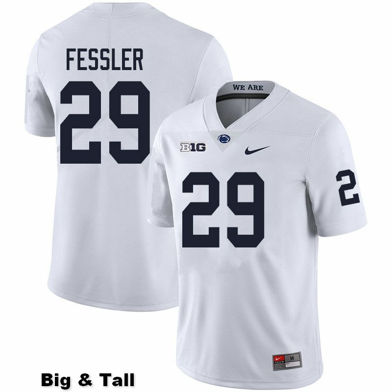 NCAA Nike Men's Penn State Nittany Lions Henry Fessler #29 College Football Authentic Big & Tall White Stitched Jersey DFJ4698OY